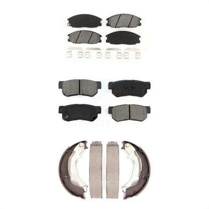 Semi-Metallic Brake Pads And Parking Shoe Front Rear Kit For Hyundai XG350 XG300