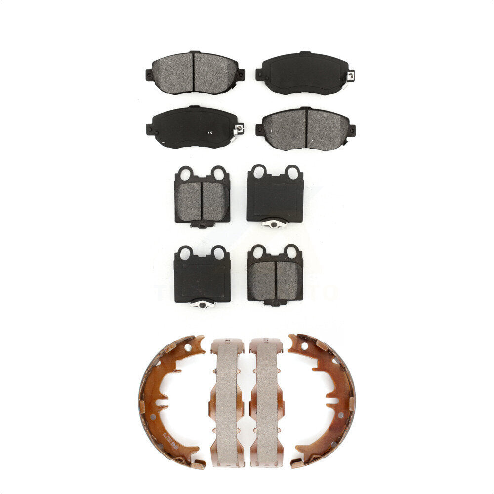 Semi-Metallic Brake Pads Parking Shoe Front Rear Kit For Lexus SC430 IS300 GS300