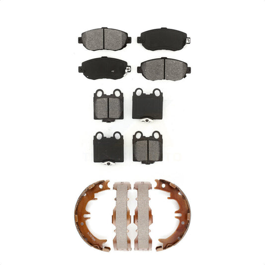 Semi-Metallic Brake Pads Parking Shoe Front Rear Kit For Lexus SC430 IS300 GS300