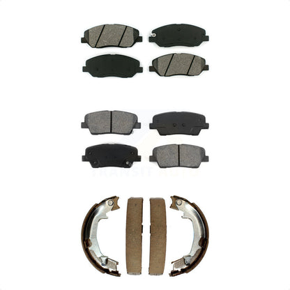 Semi-Metallic Brake Pads And Parking Shoes Front Rear Kit For Kia Sedona Hyundai