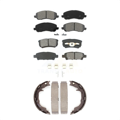 Semi-Metallic Brake Pads Parking Shoe Front Rear Kit For Jeep Patriot Mitsubishi