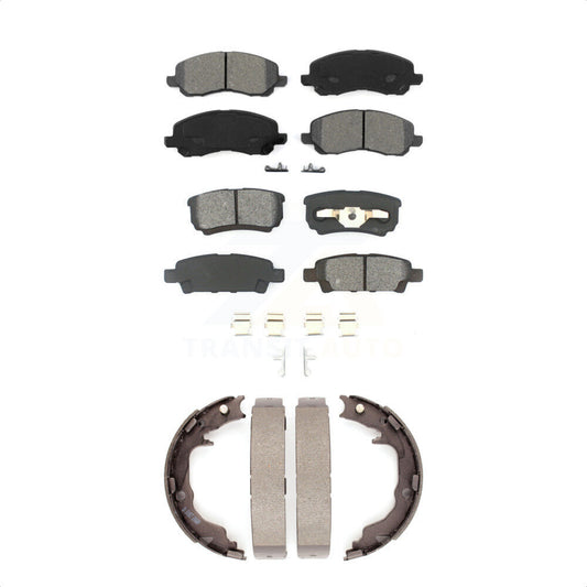 Semi-Metallic Brake Pads Parking Shoe Front Rear Kit For Jeep Patriot Mitsubishi