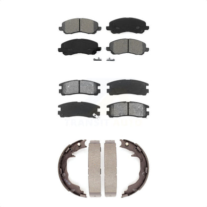 Semi-Metallic Brake Pads And Parking Shoes Front Rear Kit For Mitsubishi Eclipse