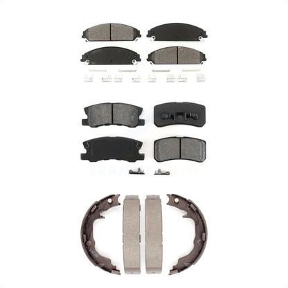Semi-Metallic Brake Pads And Parking Shoe Front Rear Kit For Dodge Caliber SRT-4
