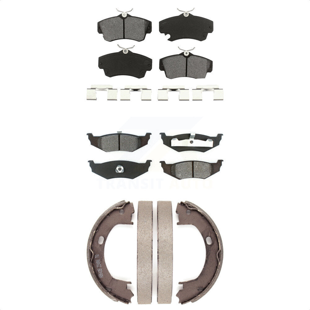 Semi-Metallic Brake Pads And Parking Shoe Front Rear Kit For Chrysler PT Cruiser