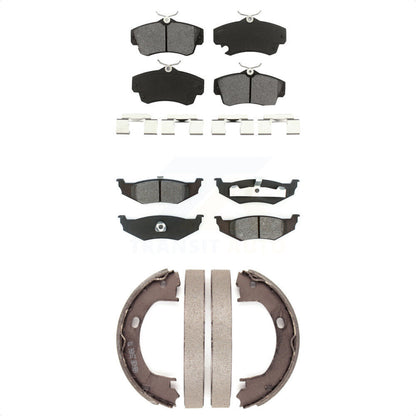 Semi-Metallic Brake Pads And Parking Shoe Front Rear Kit For Chrysler PT Cruiser