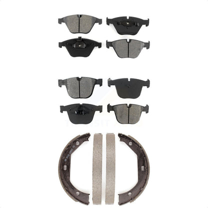 Semi-Metallic Brake Pads And Parking Shoes Front Rear Kit For BMW M3 1 Series M
