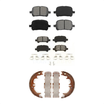 Semi-Metallic Brake Pads And Parking Shoe Front Rear Kit For Toyota Camry Solara