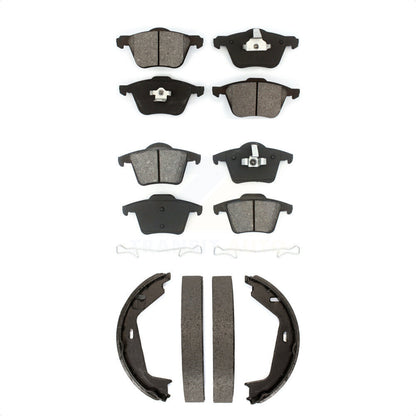 Semi-Metallic Brake Pads And Parking Shoes Front Rear Kit For Volvo XC90