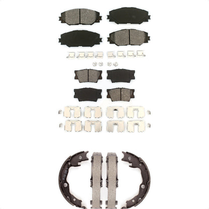 Semi-Metallic Brake Pads Parking Shoe Front Rear Kit For Toyota RAV4 Matrix Vibe
