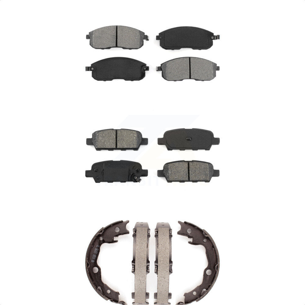 Semi-Metallic Brake Pads And Parking Shoes Front Rear Kit For Nissan Sentra Juke