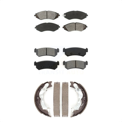 Semi-Metallic Brake Pads And Parking Shoe Front Rear Kit For Suzuki Forenza Reno