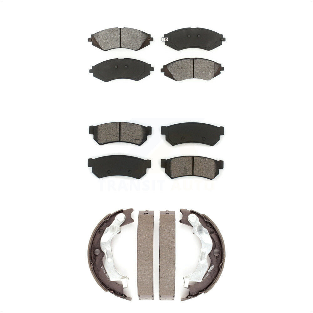 Semi-Metallic Brake Pads And Parking Shoe Front Rear Kit For Suzuki Forenza Reno