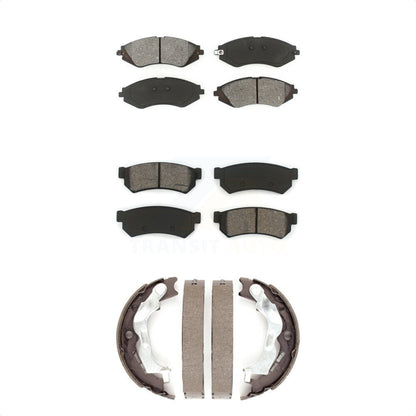 Semi-Metallic Brake Pads And Parking Shoe Front Rear Kit For Suzuki Forenza Reno