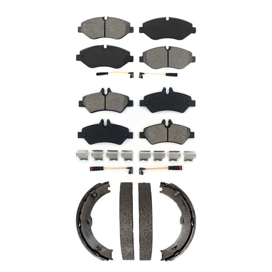 Semi-Metallic Brake Pads And Parking Shoe Front Rear Kit For Sprinter 2500 Dodge