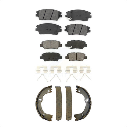 Semi-Metallic Brake Pads And Parking Shoes Front Rear Kit For Hyundai Tucson Kia