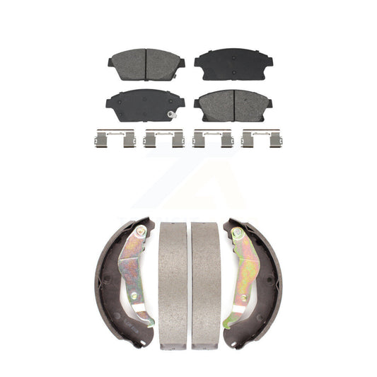 Semi-Metallic Brake Pads & Drum Shoe Front Rear Kit For 2013-2017 Chevrolet Trax