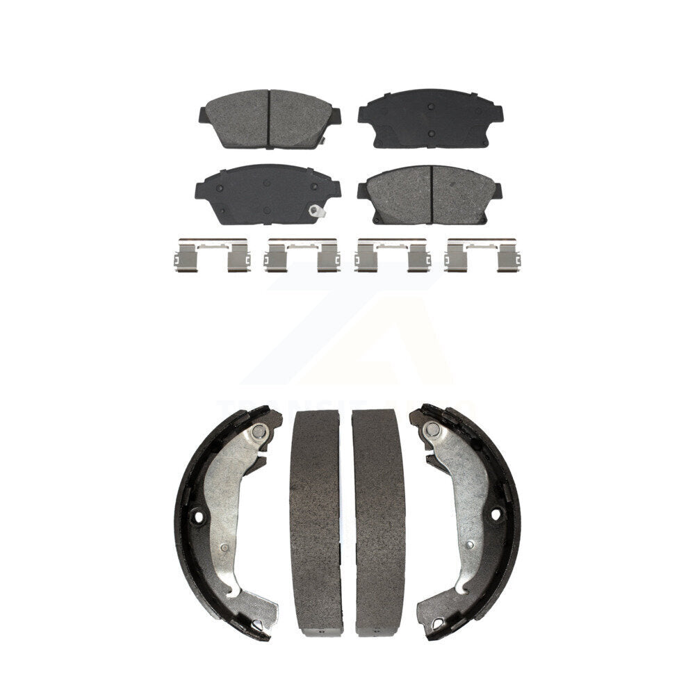 Semi-Metallic Brake Pads And Drum Shoes Front Rear Kit For Chevrolet Cruze