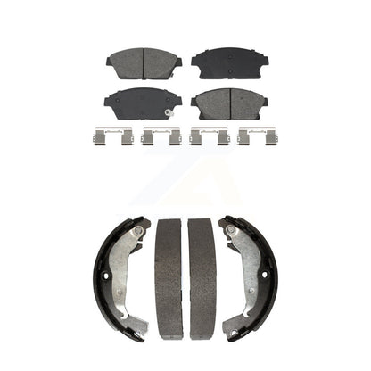 Semi-Metallic Brake Pads And Drum Shoes Front Rear Kit For Chevrolet Cruze