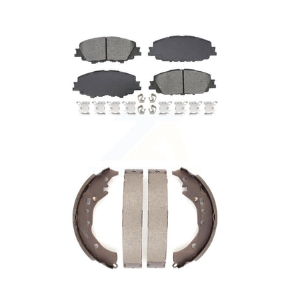 Semi-Metallic Brake Pads & Drum Shoe Front Rear Kit For 2019 Toyota Corolla 2.0L