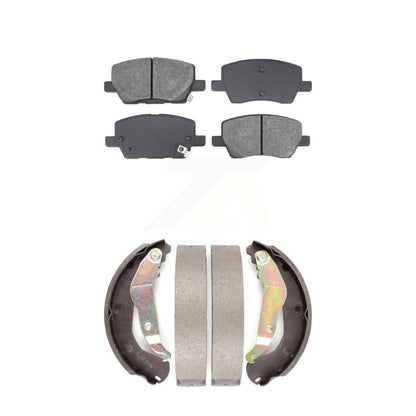 Semi-Metallic Brake Pads Drum Shoes Front Rear Kit For 2018-2020 Chevrolet Sonic