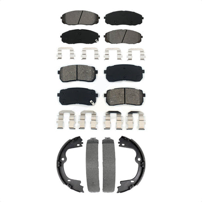 Semi-Metallic Brake Pads And Parking Shoes Front Rear Kit For Kia Sedona