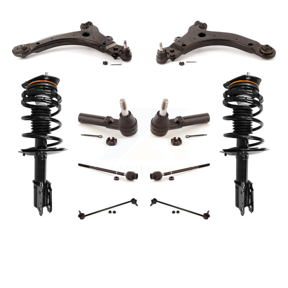 Control Arms & Complete Shock Tie Rods Link Sway Bar Front Kit (10Pc) For Buick