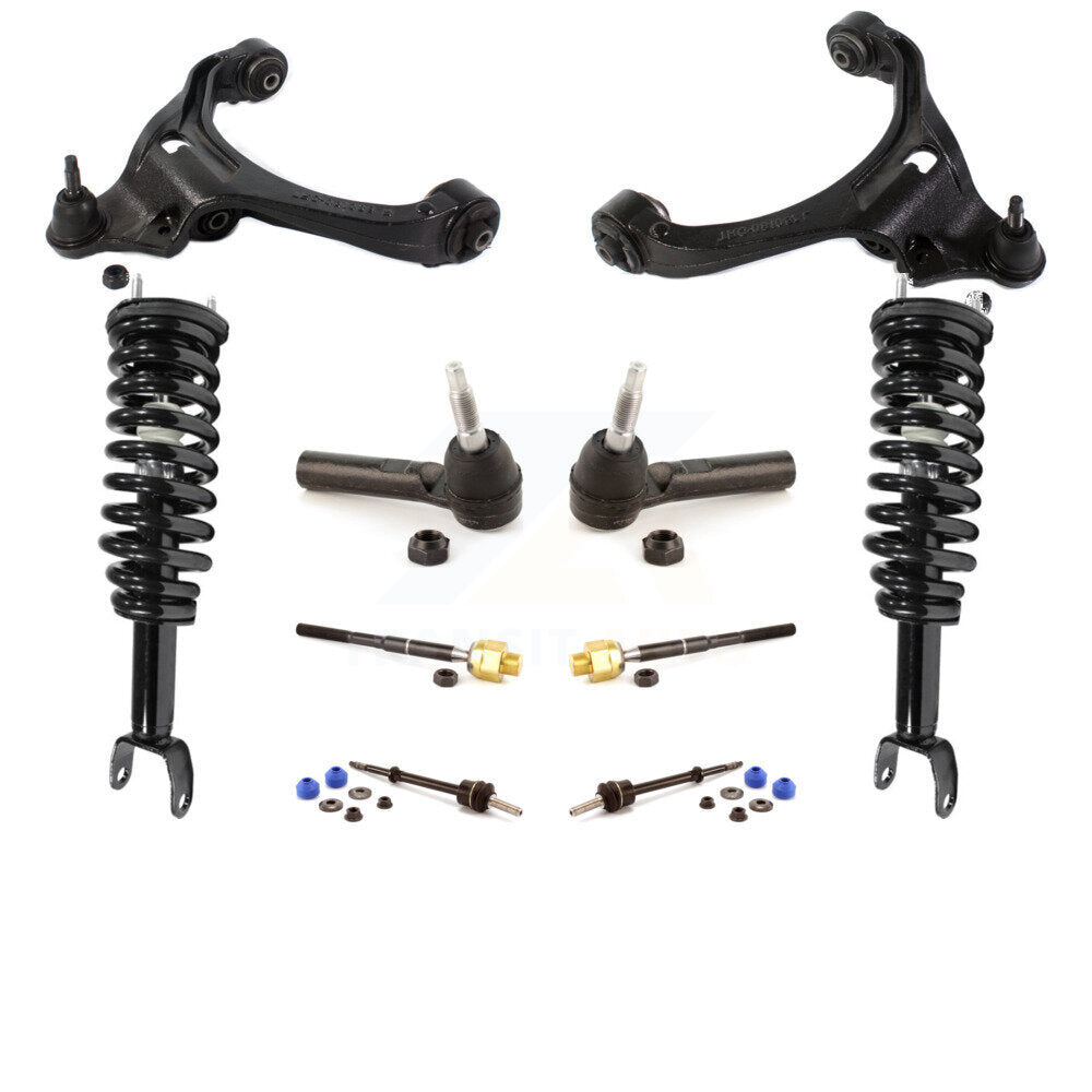 Control Arms & Complete Shock Tie Rods Link Sway Bar Front Kit (10Pc) For Dodge
