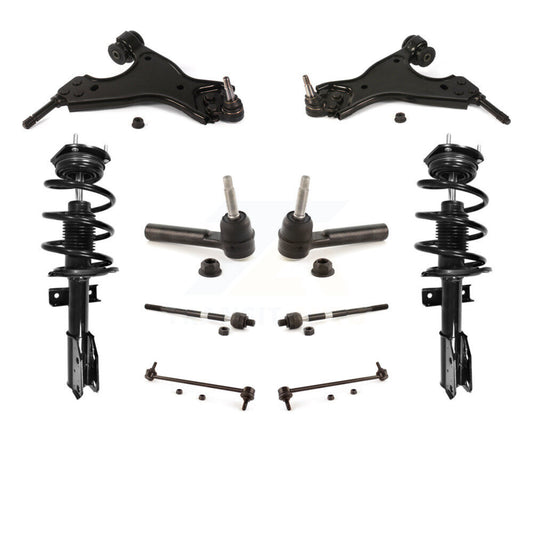 Arms Complete Shock Tie Rods Link Sway Bar Front Kit (10Pc) For GMC Acadia Buick