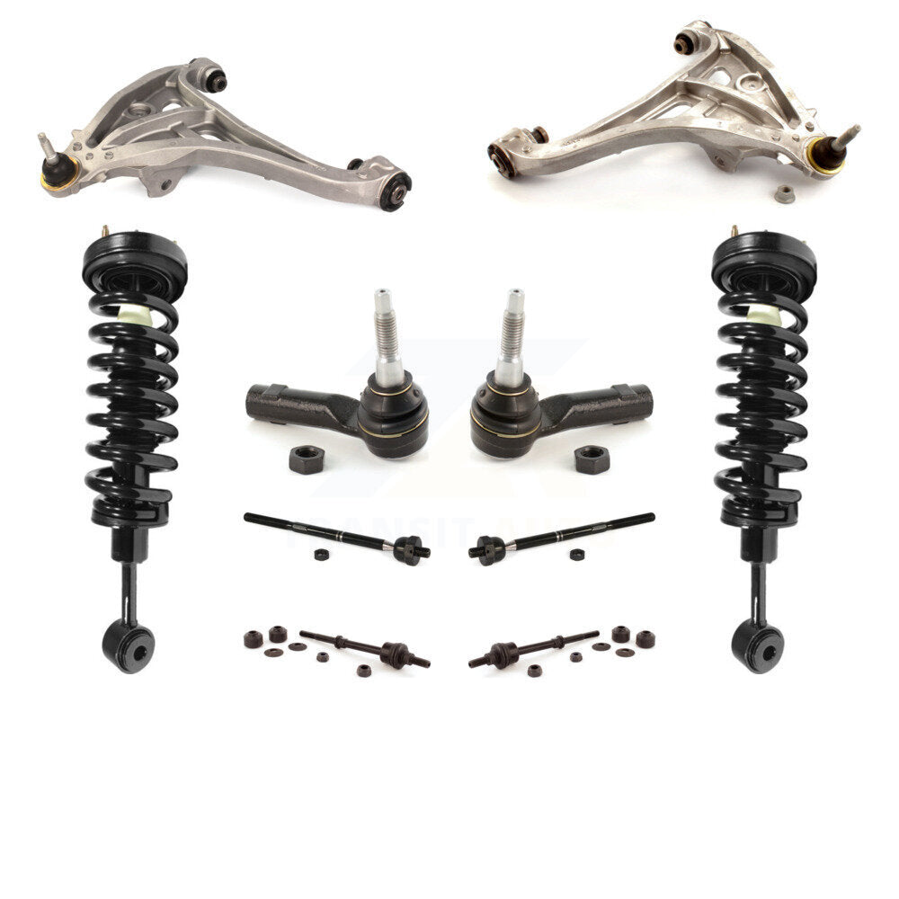 Control Arms Complete Shock Tie Rods Link Sway Bar Front Kit (10Pc) For Ford LT