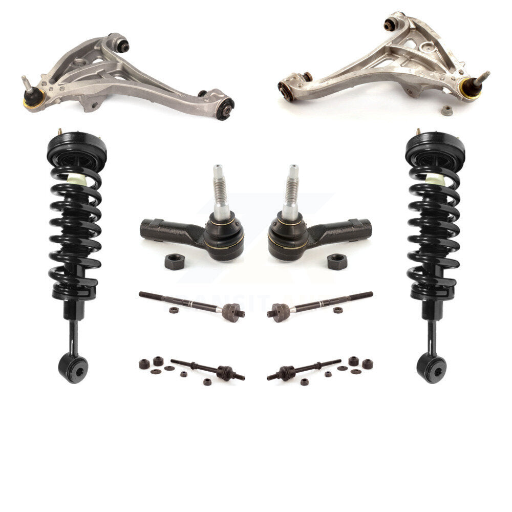 Control Arms Complete Shock Tie Rods Link Sway Bar Front Kit For Ford F-150 4WD