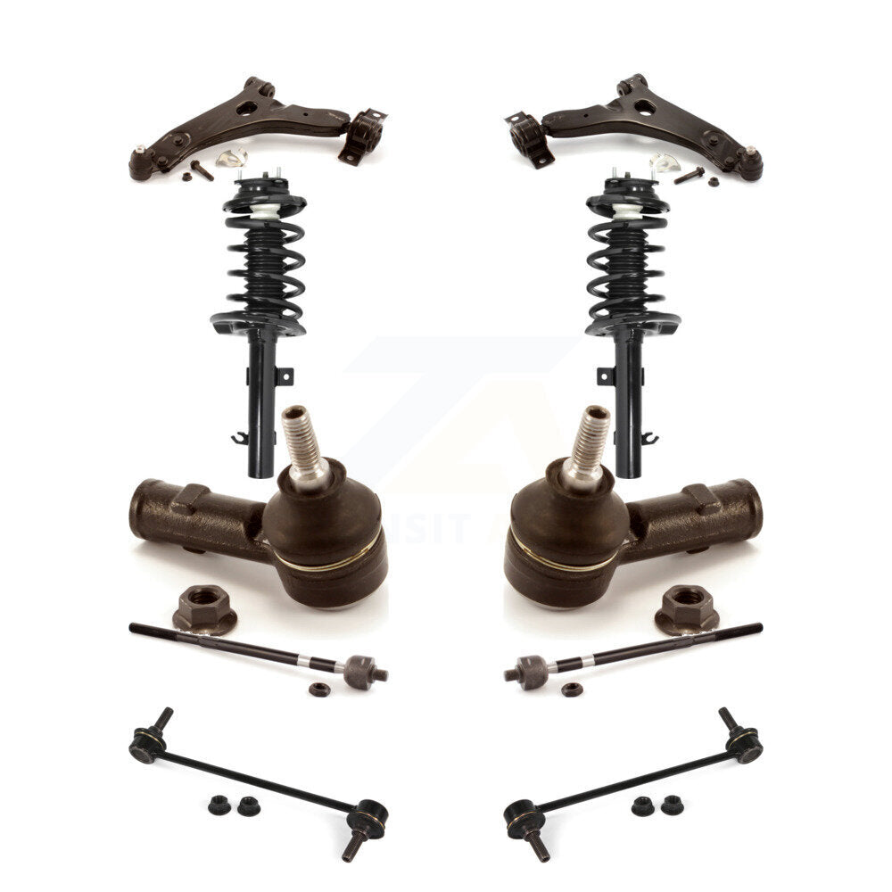 Control Arms And Complete Shock Tie Rods Link Sway Bar Front Kit For Ford Focus