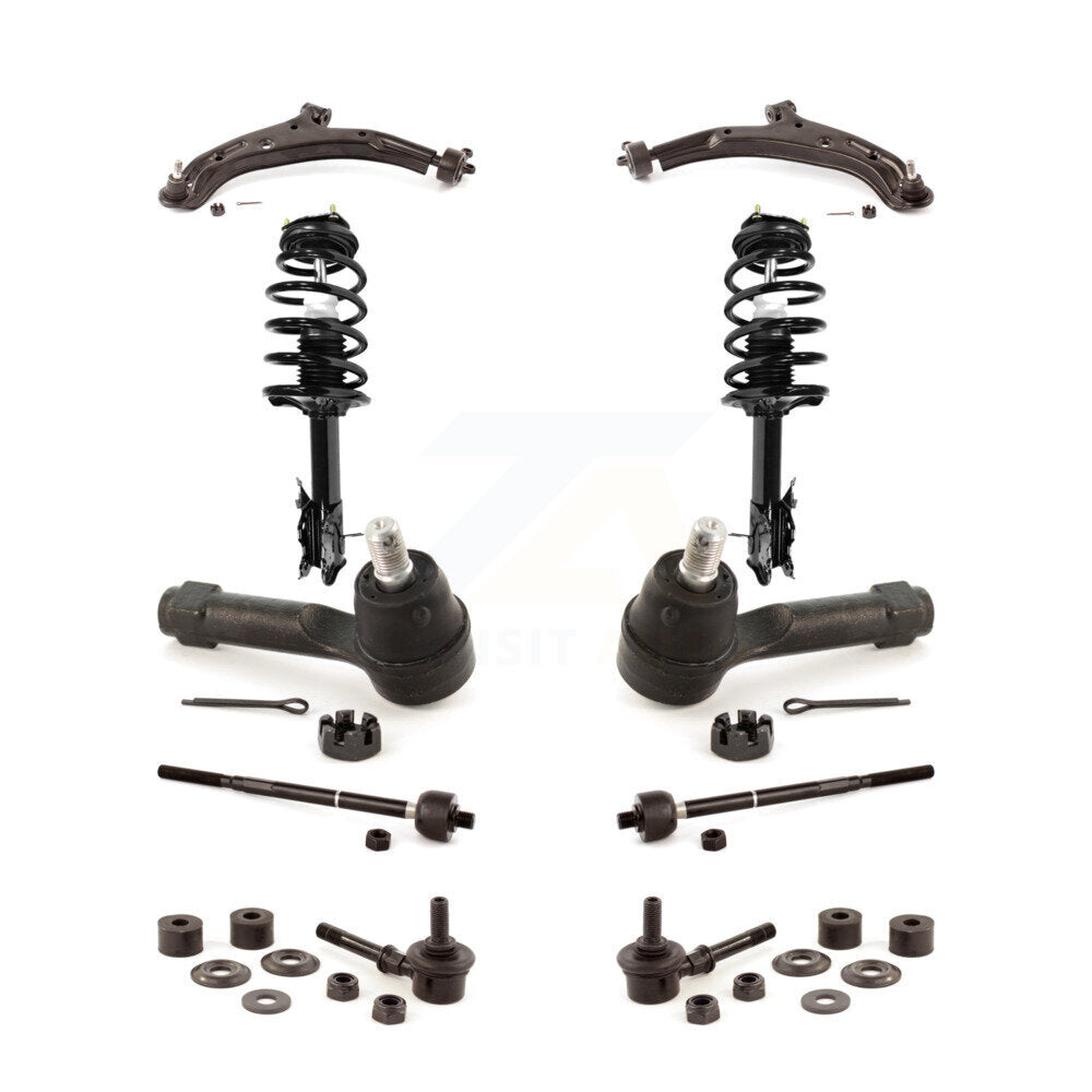 Control Arms & Complete Shock Tie Rods Link Sway Bar Front Kit For Nissan Sentra