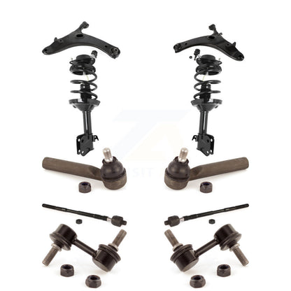 Arms Complete Shock Tie Rods Link Sway Bar Front Kit (10Pc) For Subaru Forester