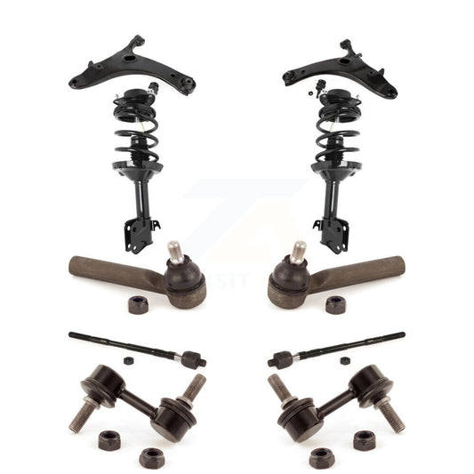 Arms Complete Shock Tie Rods Link Sway Bar Front Kit (10Pc) For Subaru Forester