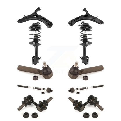 Arms & Complete Shock Tie Rods Link Sway Bar Front Kit (10Pc) For Subaru Legacy