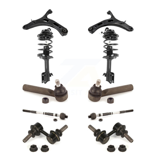Arms & Complete Shock Tie Rods Link Sway Bar Front Kit (10Pc) For Subaru Legacy
