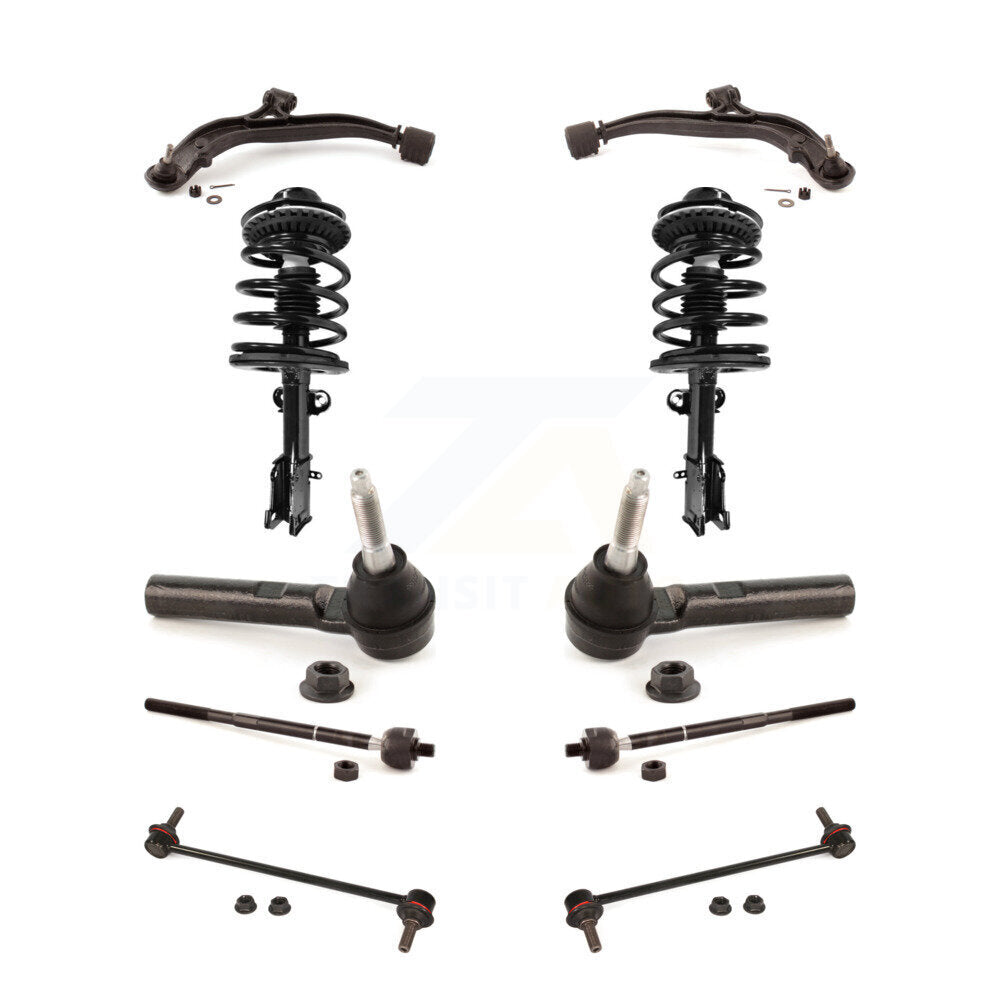 Control Arms Complete Shock Tie Rods Link Sway Bar Front Kit (10Pc) For Dodge &