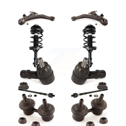 Arms Complete Shock Tie Rods Link Sway Bar Front Kit (10Pc) For Hyundai Elantra
