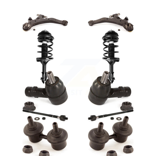 Arms Complete Shock Tie Rods Link Sway Bar Front Kit (10Pc) For Hyundai Elantra