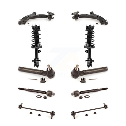 Arms And Complete Shock Tie Rods Link Sway Bar Front Kit (10Pc) For Honda CR-V