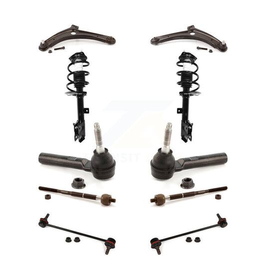 Arms And Complete Shock Tie Rods Link Sway Bar Front Kit (10Pc) For Jeep Patriot