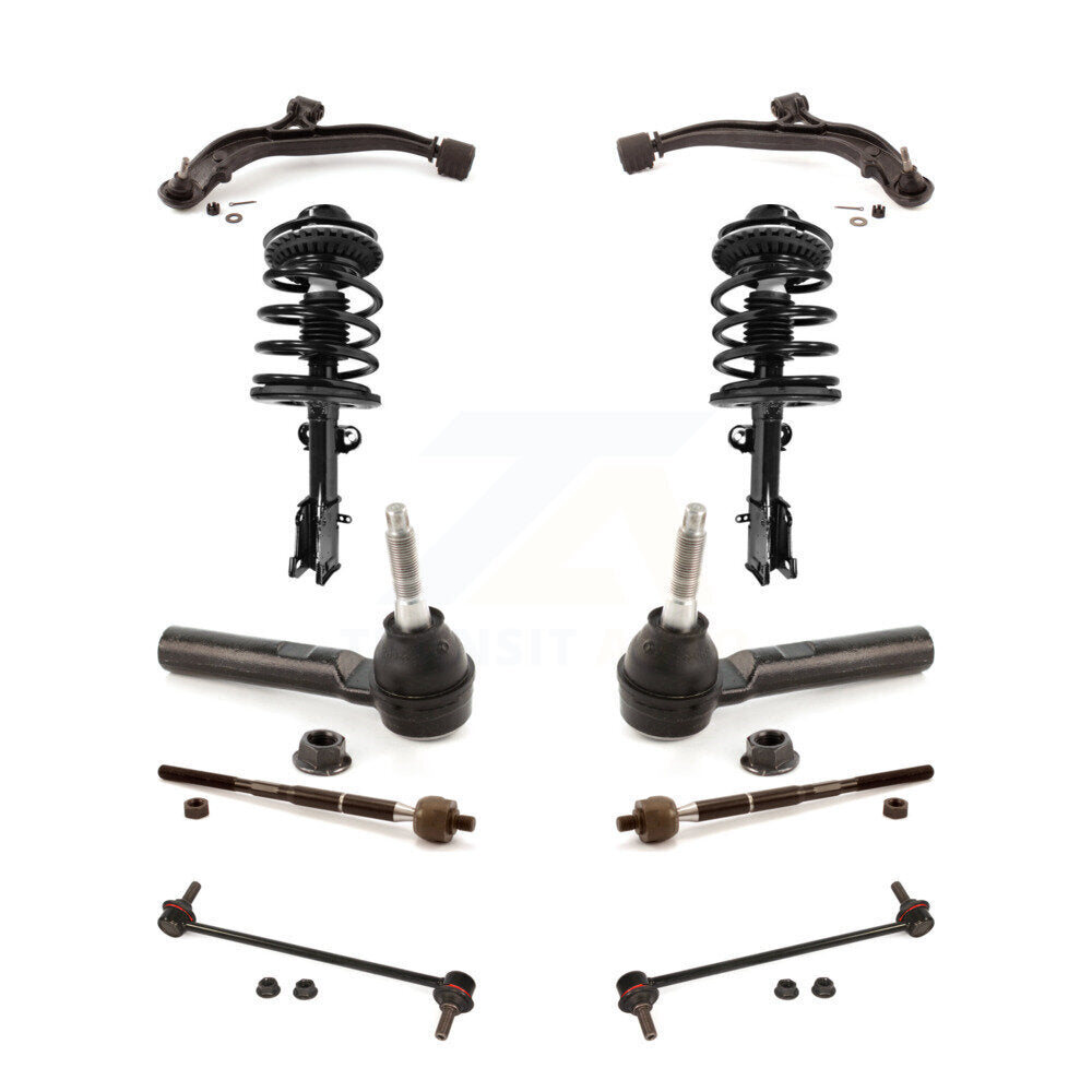 Control Arms Complete Shock Tie Rods Link Sway Bar Front Kit (10Pc) For Dodge &