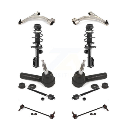 Arms And Complete Shock Tie Rods Link Sway Bar Front Kit (10Pc) For Buick Verano