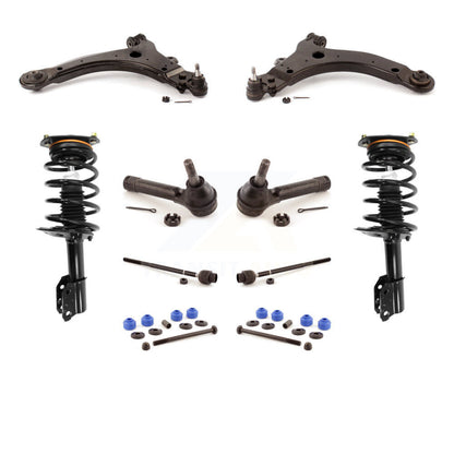 Control Arms And Complete Shock Tie Rods Link Sway Bar Suspension Front Kit For