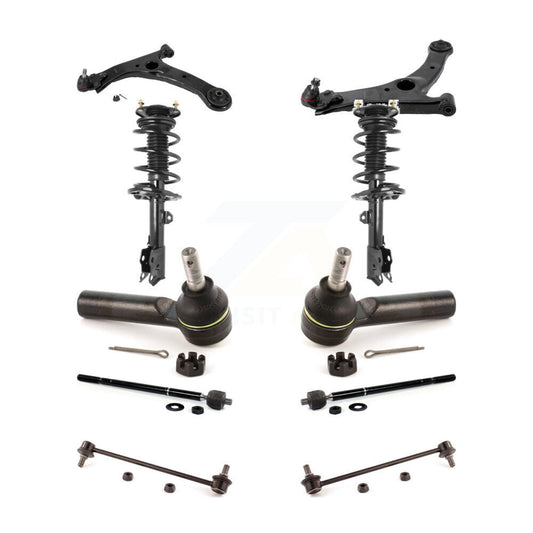 Control Arms Complete Shock Tie Rods Link Sway Bar Front Kit For Toyota Corolla