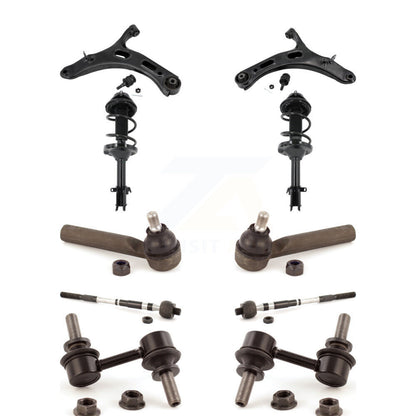 Arms & Complete Shock Tie Rods Link Sway Bar Front Kit (10Pc) For Subaru Outback