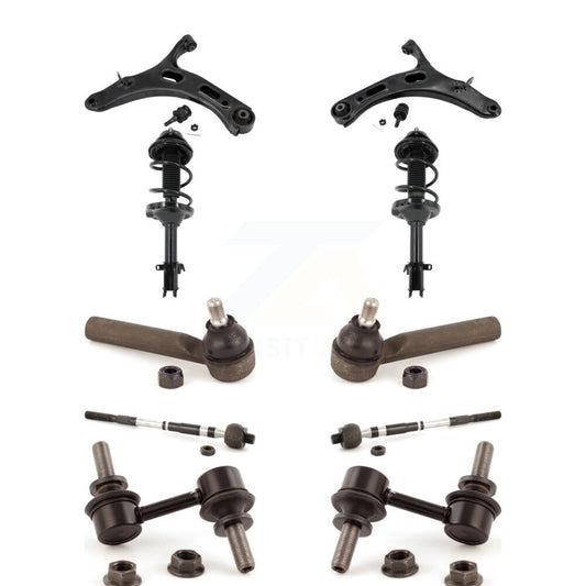 Arms & Complete Shock Tie Rods Link Sway Bar Front Kit (10Pc) For Subaru Outback
