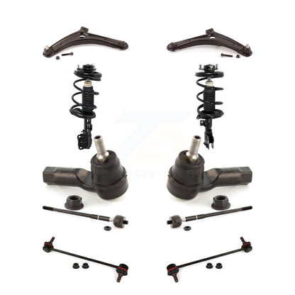 Control Arms And Complete Shock Tie Rods Link Sway Bar Suspension Front Kit For