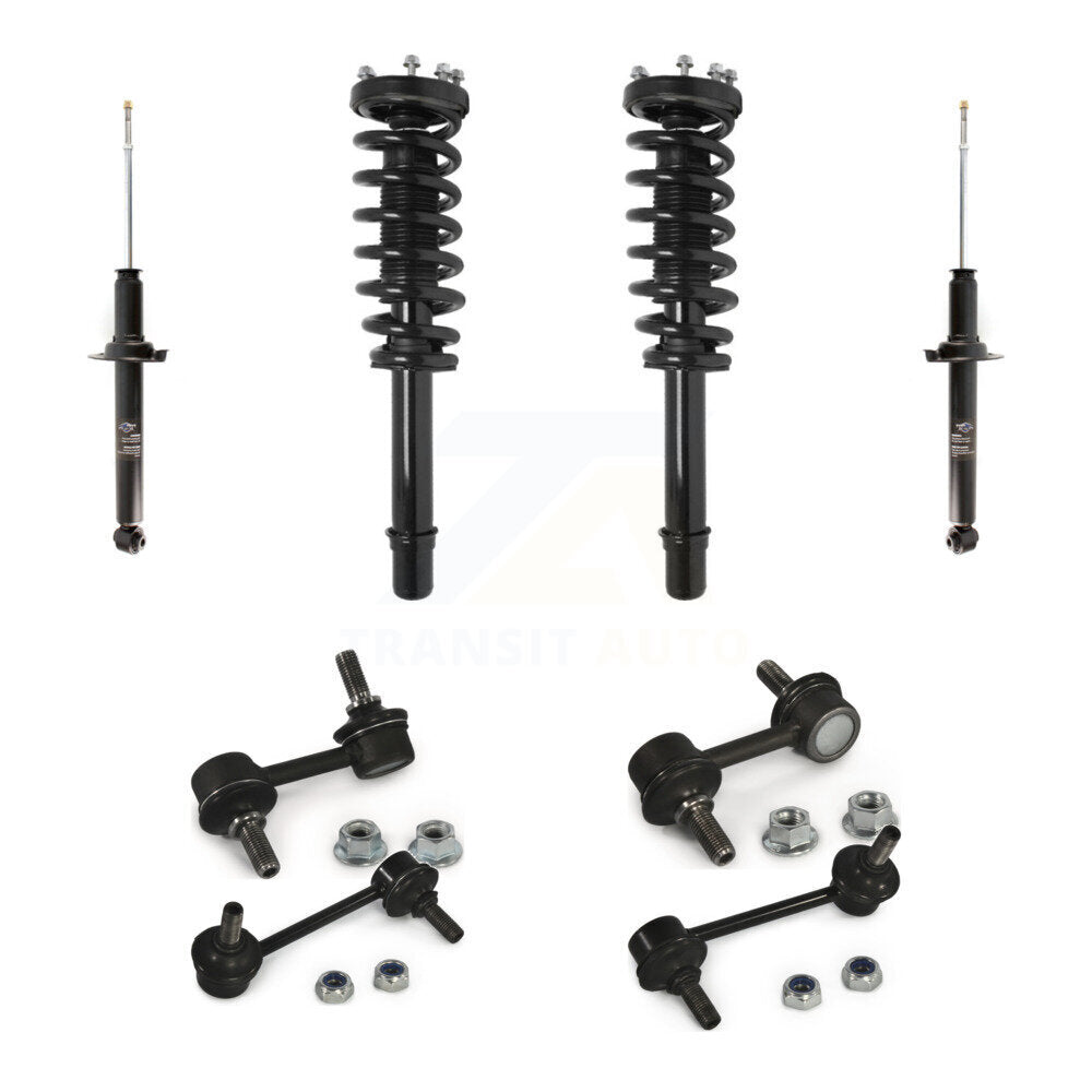Complete Strut Rear & TQ Bar Link Front Kit (8Pc) For 04-06 Acura TL